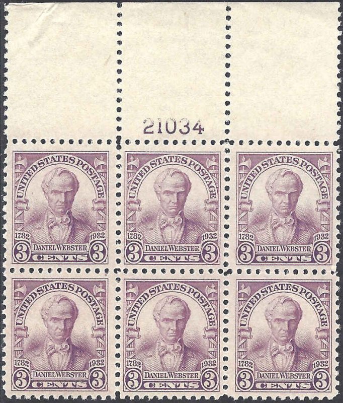 725 Mint,OG,NH... Plate Block of 6... SCV $20.00