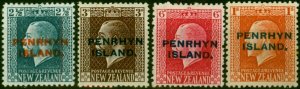 Penrhyn 1917-20 Set of 4 SG24-27 Fine MM