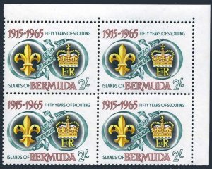 Bermuda 198 block/4,MNH.Michel 187. Scouting in Bermuda,50,1965.Badge.