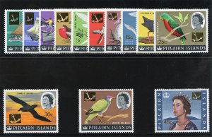 Pitcairn Islands 1967 QEII Decimal Overprint set superb MNH. SG 69-81. Sc 72-84.