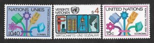 SE)1980 UNITED NATIONS, ECONOMIC AND SOCIAL COUNCIL, FLOWERS AND SYMBOLS OF THE