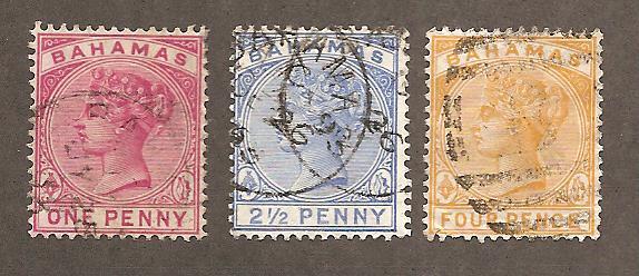 Bahamas  Scott #27-29  Used  Scott CV $11.25