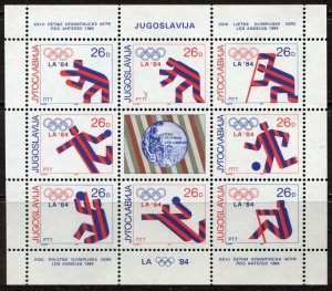 Yugoslavia 1984 MNH Stamps Mini Sheet Scott 1704 Sport Olympic Games Medals