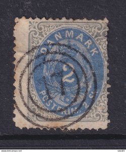 Denmark 1870/1   2 sk perf 14 Used Sc 16 15702