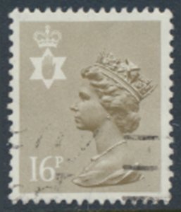 Northern Ireland GB  Machin 16p SG NI42a  perf  15 x 14 Used  SC# NIMH29  see