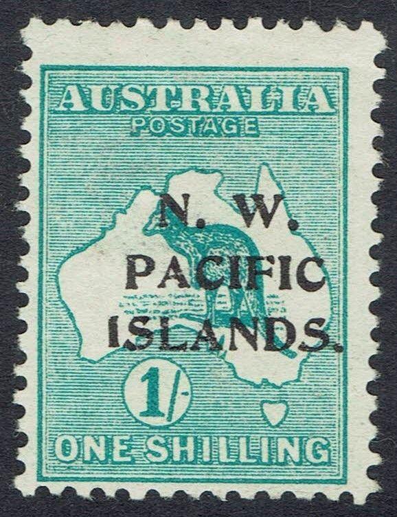 NWPI NEW GUINEA 1915 KANGAROO 1/- 1ST WMK 