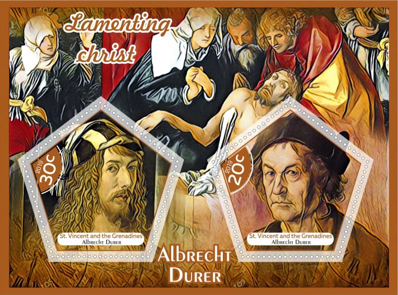 Stamps. Art, painting, Albrecht Durer 2019 8 sheets perforated ** MNH