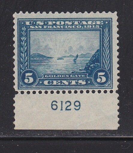 399 Plate # single F-VF mint  never hinged  with nice color  ! see pic !