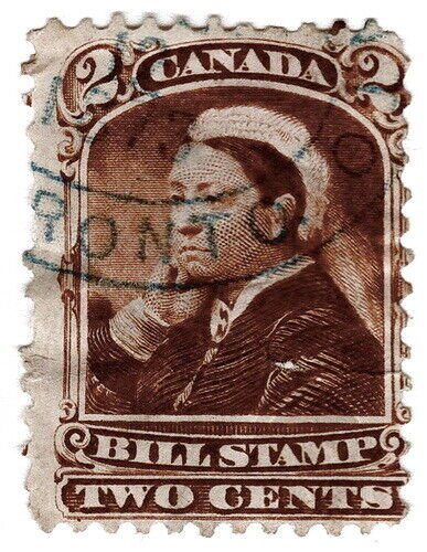 (I.B) Canada Revenue : Bill Stamp 2c (1868)