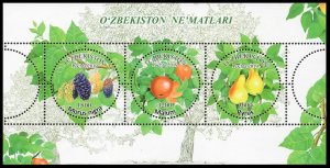 2019    Uzbekistan     1355-57/B95    Fruits of Uzbekistan