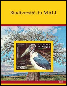 2021 MALI IMPERF SOUVENIR SHEET 1V BIRDS AFRICA MARABOUT BIRDS RARE MNH-