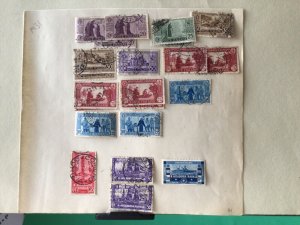 Italy 1931 mounted mint & used stamps on part pages A10242