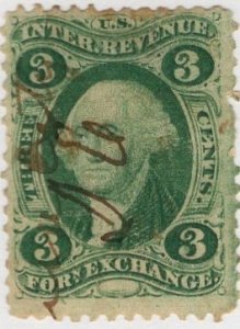 Scott R16c George Washington, Foreign Exchange Revenue Stamp - Used