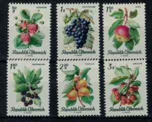 Austria 1966 Michel 1223-1228 Fruits - MH