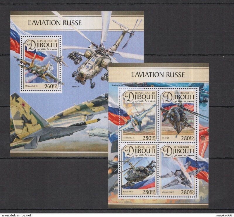 2016 Djibouti Military Russian Aviation Heliocopters Kb+Bl ** Dj095