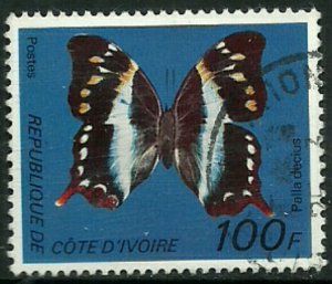 Ivory Coast #446D Used Stamp - Butterfly (a)