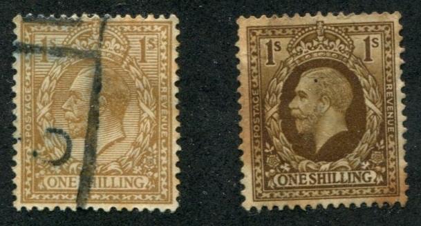 Great Britain SC# 172, 172a George V 1sh