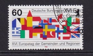 Germany  Berlin   #9N509  cancelled  1986  flags.  European communities