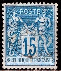 France; 1878: Sc. # 92b:  Used Single Stamp