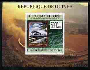 Guinea - Conakry 2009 Trains on Stamps #3 individual impe...