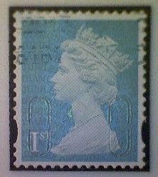 Great Britain, Scott #MH414, used(o), 2012 Machin: Queen Elizabeth II, 1st, blue