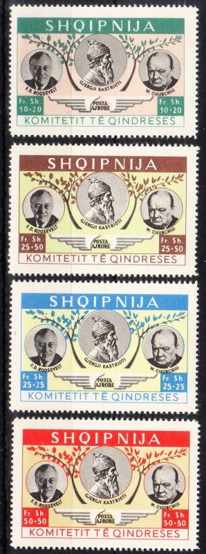 MOstamps - Albania Mint OG NH Set of 4 (gum bends) - Lot # HS-O969