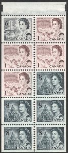 SC#544c 1¢, 6¢ & 8¢ Queen Elizabeth II Booklet Pane (1971) MNH*