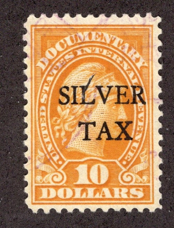 US #RG18 Documentary Silver Tax Revenue Stamp *Minor Fault* ~jm-1123