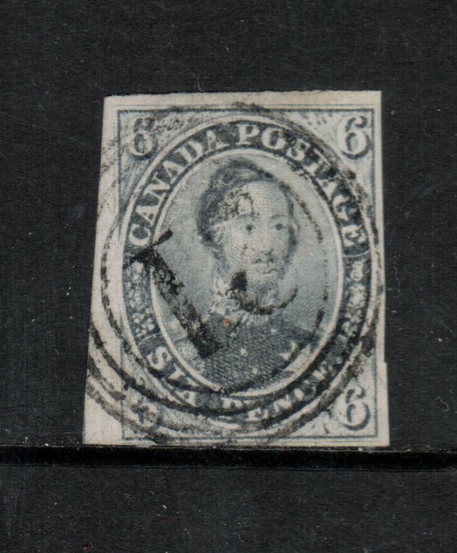 Canada #5 Very Fine Used With 4 Ring 21 Cancel **With Certificate**