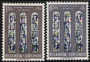 Ruanda-Urundi 1961 Sc B33,B36 Mint NH VF  Usumbura Cathedral Stained Glass