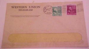 USA TELEGRAPH WESTERN UNION ENVELOPE 1939