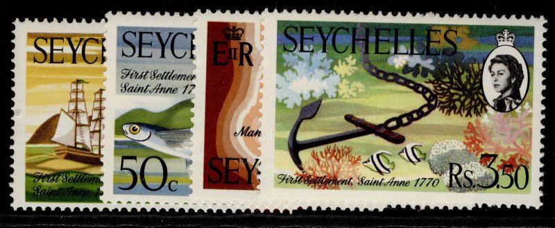 SEYCHELLES QEII SG280-283, complete set, NH MINT.