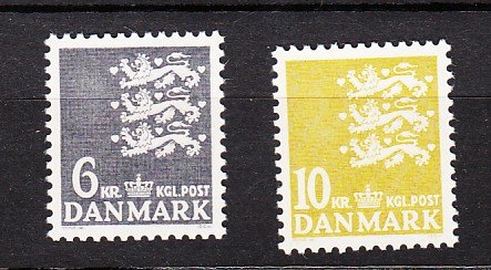 J26543  jlstamps 1972-8 denmark hv,s of set mmh #503,506 state seal