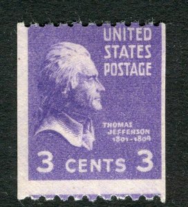 USA;  1938 early President's series issue Mint hinged 3c. value 