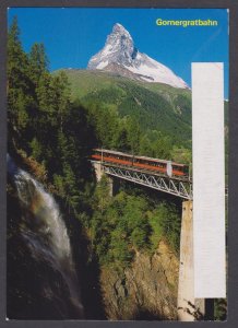 SWITZERLAND - 2001 GORNERGRAT RAILWAY PICTURE POSTCARD TO USA WITH STAMP