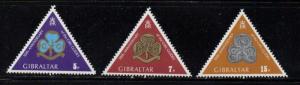 Gibraltar Sc  322-24 1975 50th Anniversary Girl Guides stamp set mint NH