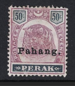 Malaya Pahang SG# 21 Mint Hinged / Small Page Rem / Sigend Back - S19730