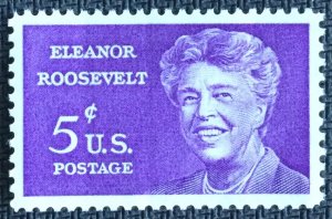 US MNH #1236 Single Eleanor Roosevelt SCV $.25 L23