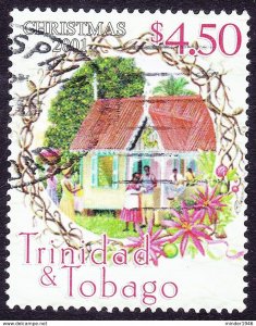 TRINIDAD & TOBAGO 2001 QEII $4.50 Multicoloured Christmas FU