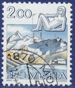 Switzerland - 1983 - Scott #725 - used - Zodiac Virgo Mountains