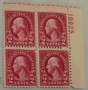 Scott Stamp #634 & 634b-1926 Scarce Washington Carmine-Lake, MNH OG- SCV $4,250