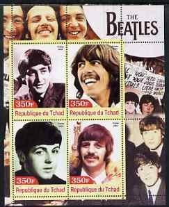 CHAD - 2003 - The Beatles #2 - Perf 4v Sheet - MNH - Private Issue