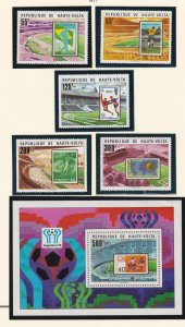 Burkina Faso # 456-460, 461, World Cup Soccer, Mint NH, 1/2 Cat.