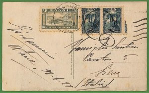 ad0903 - GREECE - Postal History -  POSTCARD to ITALY 1928