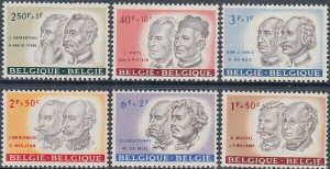 BELGIUM Sc# B684-9 CPL MNH VARIOUS PORTRAITS of FAMOUS BELGIANS