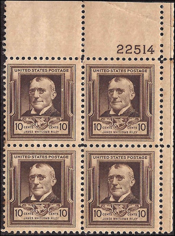868 Mint,OG,NH... Plate Block of 4... SCV $22.50