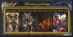 SIERRA LEONE 2023 CHRISTMAS PAINTINGS SHEET MINT NEVER HINGED