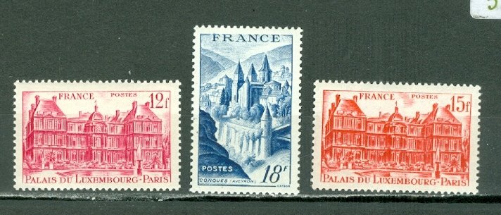 FRANCE 1948 LANDSCAPES #591-593 SET MNH...$6.60