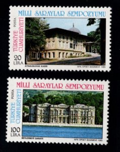 TURKEY Scott 2327-2328 MNH**  1985 National Palaces stamp set