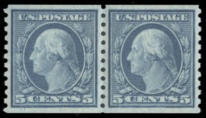 MOMEN: US STAMPS #496 PAIR MINT OG NH PSE GRADED CERT XF-SUP 95 LOT #72359